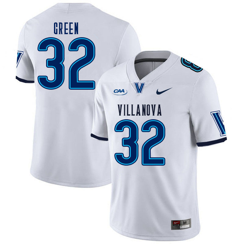 Men #32 Jake Green Villanova Wildcats College Football Jerseys Stitched Sale-White